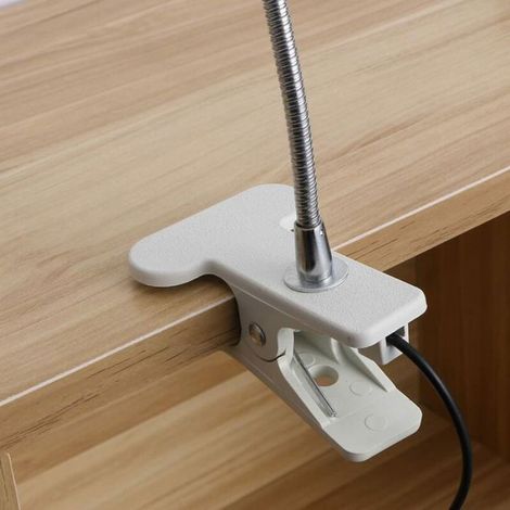 Lampe LED - Clip Liseuse - Flexible - Interrupteur Marche/Arrêt - Blanc Clair - Pour Bureau Lit Étude Travail - 1 Pièce (1/5)