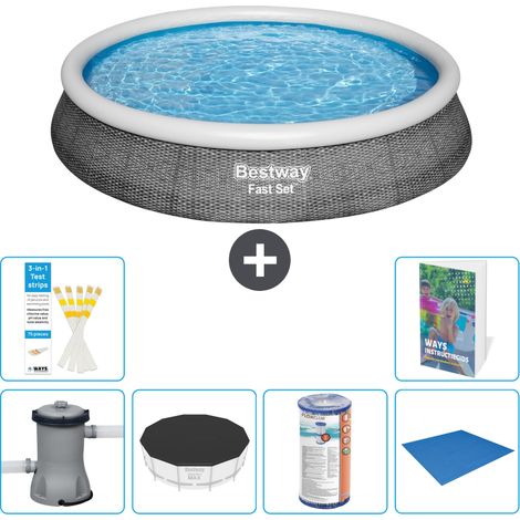 Bestway Piscina Bestway Fast Set Rotonda - 396x84 cm - 7-pezzi  S341