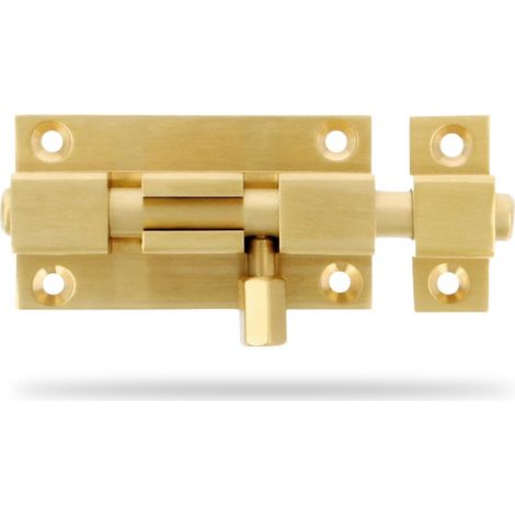 Verrou Porte Modèle 700 Sécurité pour Portes Intérieures Résistant à l'Humidité Installation Facile Loquet Laiton 40 mm Matt Laiton (1/5)