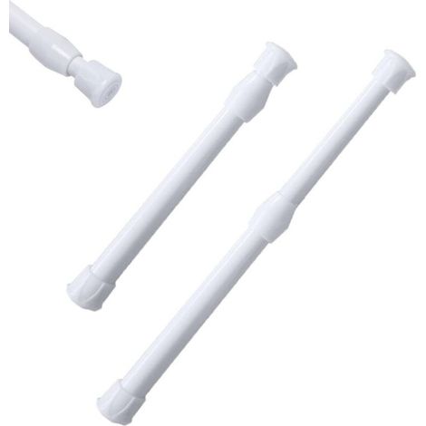 Barre de tension télescopique extensible pour rideaux, facile à installer - idéale pour douche, baignoire ou armoire (30-50cm) - (1/4)