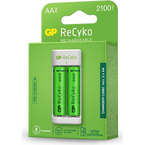 GP Chargeur E211 + 2 Piles AA 2100mAh - GP