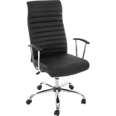 Poltrona sedia ufficio girevole regolabile Cagliari computer gaming design moderno ecopelle, nero