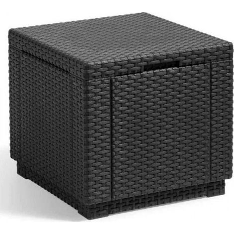 Keter Pouf de rangement Cube Graphite 213816 422801 (1/5)