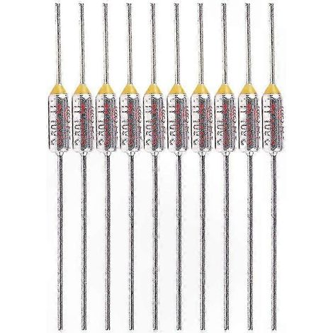 Packung mit 10 Aluminium-Thermosicherungen, 100 °C Nenntemperatur, 250 V 10 A Schutz für Haushaltsgeräte (1/5)