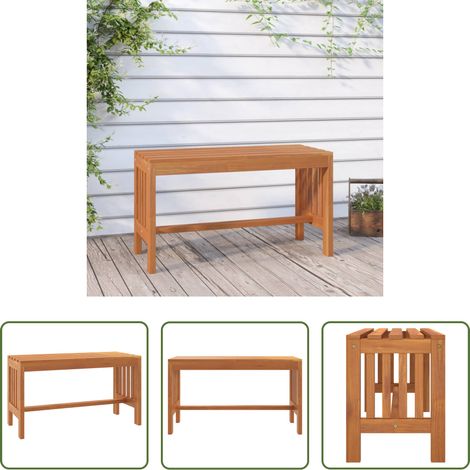 vidaXL Massivholz - Gartenbank 80 cm Massivholz Eukalyptus (1/5)