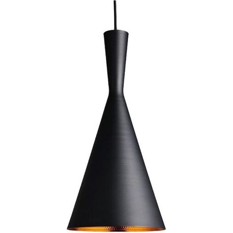 Lustre Suspension Industrielle Vintage forme Instrument de Musique E27 Noir Or (1/4)