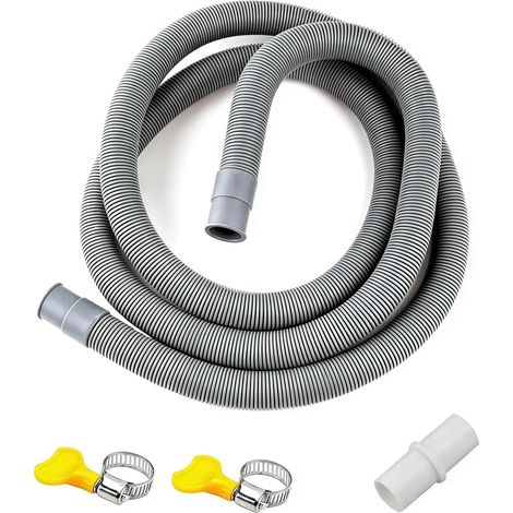 Tuyau Vidange Machine a Laver, Rallonge de Tuyau de Vidange, Tuyau de Vidange Universel, avec Support et Colliers de Serrage, pour Lave-Linge, Lave-Vaisselle (1/5)