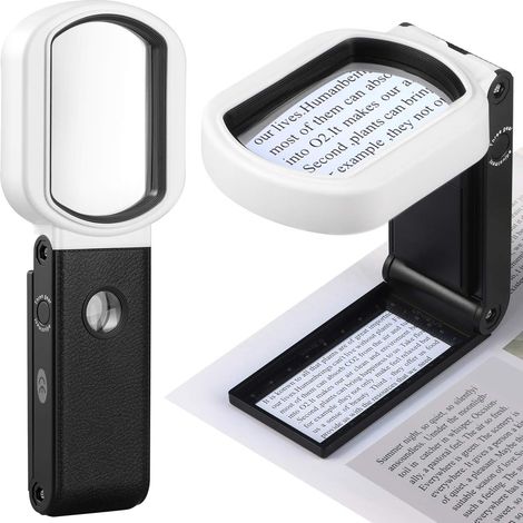 Loupe lumineuse 20x et 10x, utilisable à main ou sur pied. Éclairage LED à 9 LED pour la lecture, l'inspection, la bijouterie, l'exploration, les loisirs créatifs. (1/5)