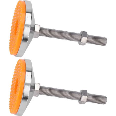 2 Pieds de Meuble Réglables TPU Caoutchouc Antidérapant Patins de Nivellement Robustes D100xM16x120 (1/5)