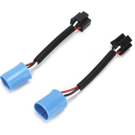 2-teiliger H4-Buchse-auf-9007-Stecker-Adapterstecker für Hummer H2-Scheinwerfer, 12V-24V, universelle Verkabelung