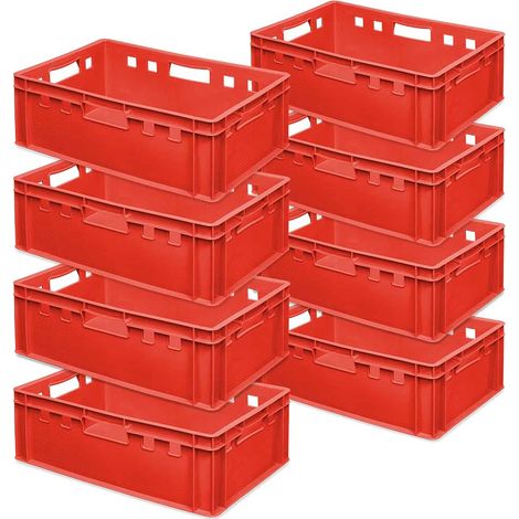 BRB 8x Fleischkasten E2, rot, LxBxH 600x400x200 mm