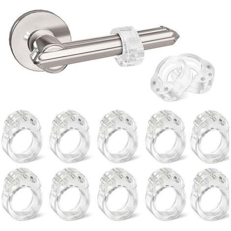 12 pezzi di protezioni in silicone per maniglie di porte, pareti, mobili e finestre, flessibili ed estensibili (trasparenti)