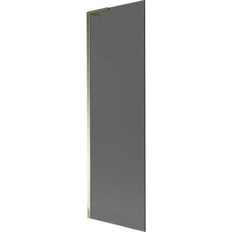 Mexen Next L Badewannenabtrennung 1-flügelig 60 x 150 cm, Graphit, Gold - 895-060-000-03-40-50