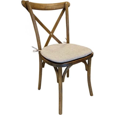 Chaise dos croisé en bois CHAMPETRE - lot de 4 - Prodirest