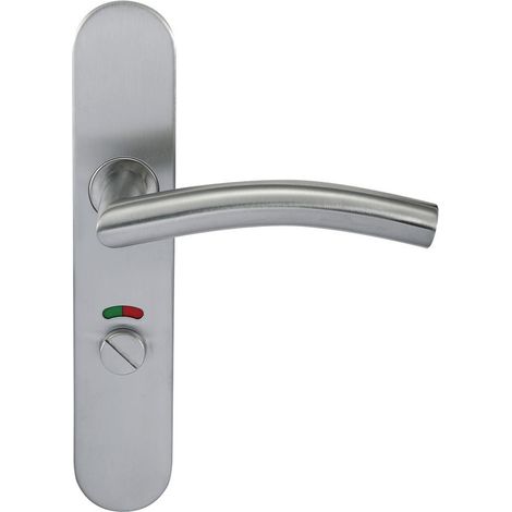 Maniglia per porta KLOSE Besser in acciaio Inox 304 su Placche, modello "Romy a Onda" Condamnation Avec Voyant