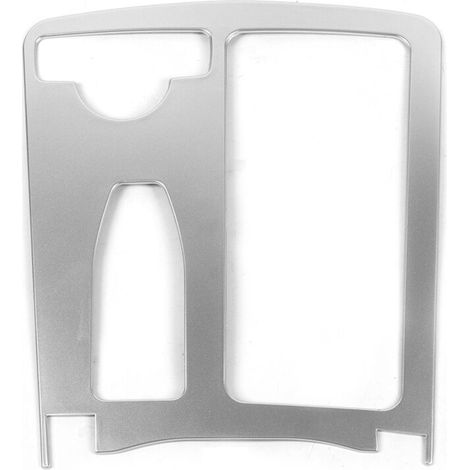 Cornice portabicchieri per console centrale, antigraffio, ricambio per Classe C W204 2007-2014, in ABS, migliora l'impatto visivo, sagomata per adattarsi perfettamente (argento) (1/5)