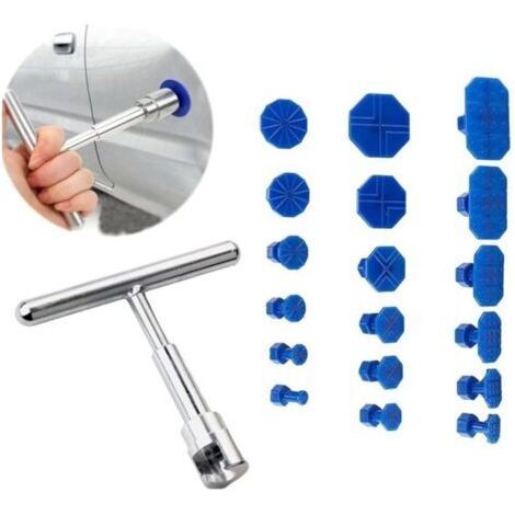 Kit de débosselage pour voiture 18 pièces, outil de débosselage pour voiture, ensemble d'outils de réparation de bosses de carrosserie (1/4)