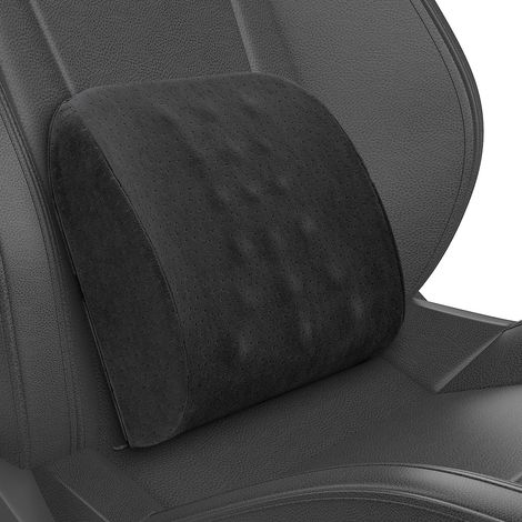 Coussin Lombaire Voiture, Mousse à Mémoire de Forme Coussin Dos Voiture, Coussin de Soutien Lombaire Ergonomique, Soutien du Dos pour Voiture, Bureau Chaise, Housse Lavable, Noir (1/5)