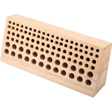 Support d'Organisation en Bois pour Maroquinerie - 98 Emplacements pour Outils de Travail du Cuir (1/5)