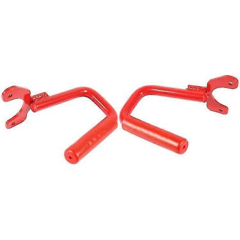 Stück vordere Haltegriffe, Griffstangen aus robustem Stahl, Sicherheitsgriffe mit Armlehnen, passend für Jeep Wrangler TJ (1997–2006) – Rot (1/5)