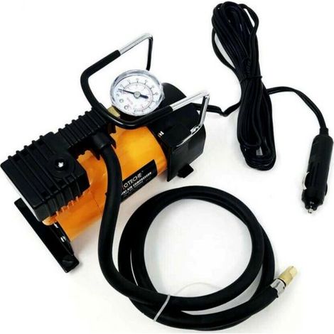 COMPRESSORE 12V AD ARIA 100 PSI MINICOMPRESORE 12 V 28 LITRI MANOMETRO (1/4)