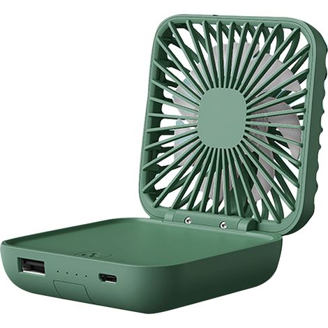 Mini ventilateur portable (vert), ventilateur personnel rechargeable par USB (1/5)