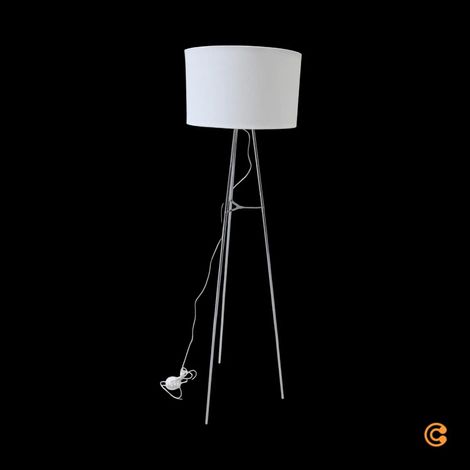 [GEBRAUCHT] B-Ware Stehleuchte Mariat Stativ Tripod Lampe Textilschirm Stoffschirm Creme Wohnzimmer