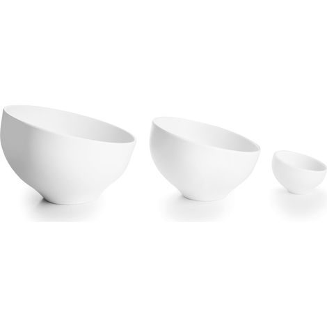 BOL MELAMINE - Diamètre 19 cm. Fabriqué en mélamine, léger et résistant, convient pour un usage quotidien. Design de couleur blanche.