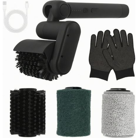 Rotating Cordless BBQ Brush, Black, style to 1 (1/5)