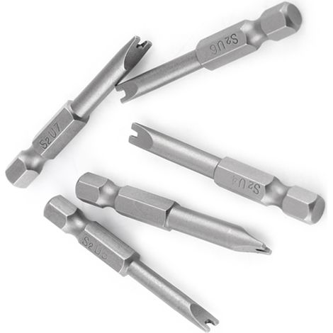 5-teiliges magnetisches Schraubendreher-Bit-Set aus S2-Legierungsstahl, 50 mm lang, 1/4"-Sechskantschaft, U-förmig (1/5)