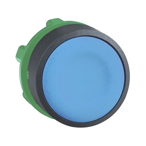 Cabeza pulsador diámetro 22 rasante azul embellecedor plástico