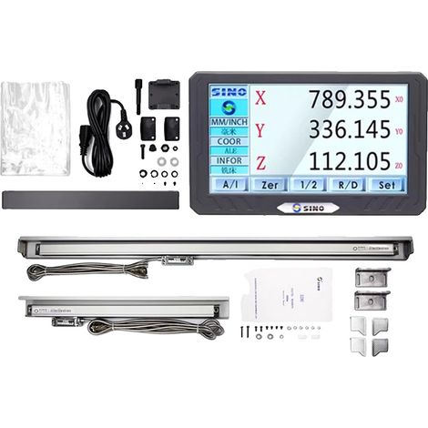 Système d'affichage numérique, écran tactile complet, compatibilité 3 axes, DRO-2 pièces KA300 (1/2)