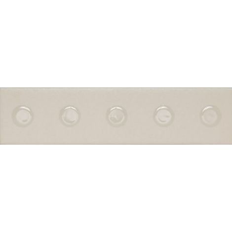 Carrelage sol / mur brique à relief uni taupe 5,6x23,2 cm MODULO TONDI POLVERE (1/2)