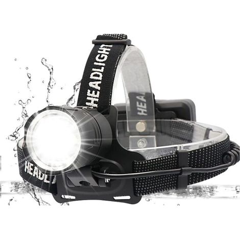 10000 Lumen Rechargeable LED Headlamp, XHP70.2 Powerful Headlamp High Power Work Light (1/4)