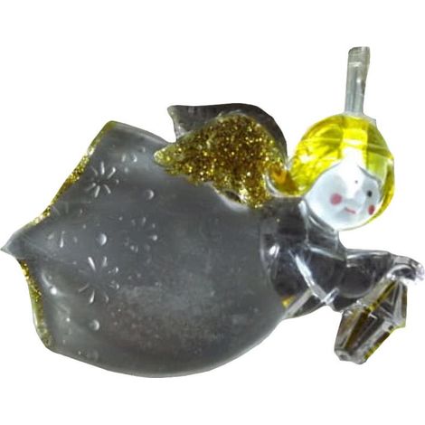 Set di 8 lampade a LED bianche con statuette di angeli in acrilico, alimentate a batteria, lunghezza 1,5 m. (1/4)