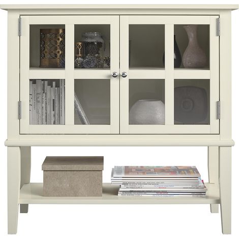 Franklin-Armoire avec 2 Portes en MDF Blanc