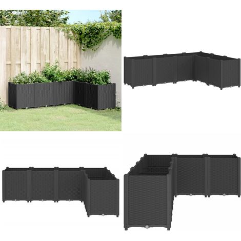 Pflanzkübel Schwarz 160x120x53 cm PP - Garten - Terrasse (1/5)