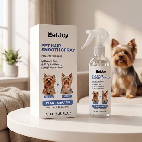 Spray lissant pour poils d'animaux - Convient au nettoyage quotidien des poils d'animaux, soin doux, rafraîchissant et confortable - 100 ml (1/5)