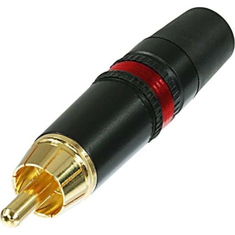Connecteur RCA mâle métal rouge