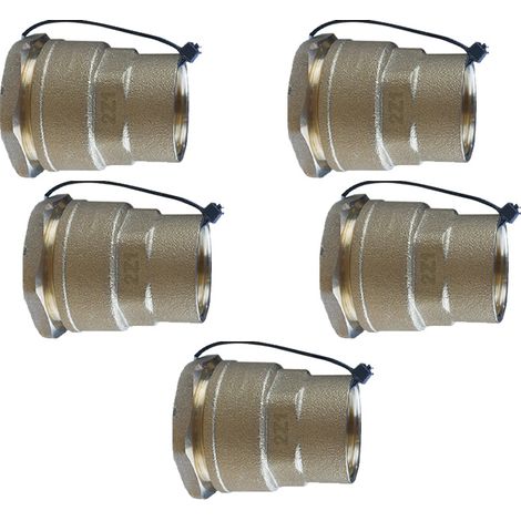 Lot de 5 Manchons laiton droit PEHD Ø25 Femelle 3/4" (20/27) - ACS 16 Bars - Arco (1/4)