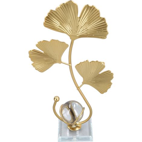Boule décorative en cristal et feuille de fer, ornement raffiné en métal et cristal, style nordique, pour bureau, salon ou salon (Type 1). (1/5)