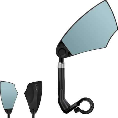 Espejo retrovisor para bicicleta, ajustable 360 ​​grados, lente antirreflejos, lado derecho (1/2)