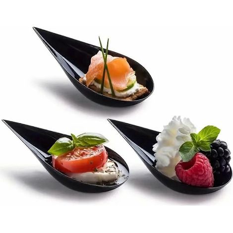 100 assiettes apéritives incassables transparentes (1/5)
