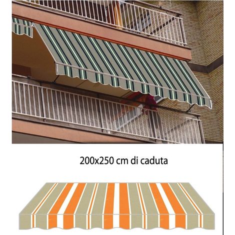 TENDA DA SOLE A CADUTA STRUTTURA ALLUMINIO CM.200X250H DISEGNO P3030 BALCONE (1/3)