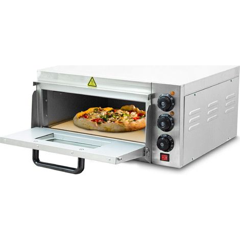 Professioneller Pizzaofen Pizzabackofen Pizzamaker Elektrisch 2000W mit Steinplatte , Gastro Steinbackofen für Pizza, Brot und Backwaren, Leistung 2000 Watt, Temperatur bis zu 350°C (1/5)