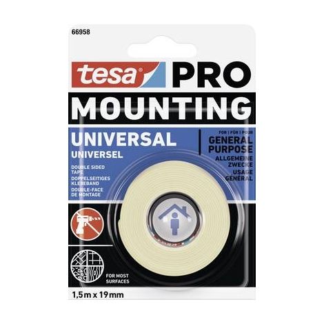 Cinta adhesiva tesa mounting pro universal 1,5 m 9 mm