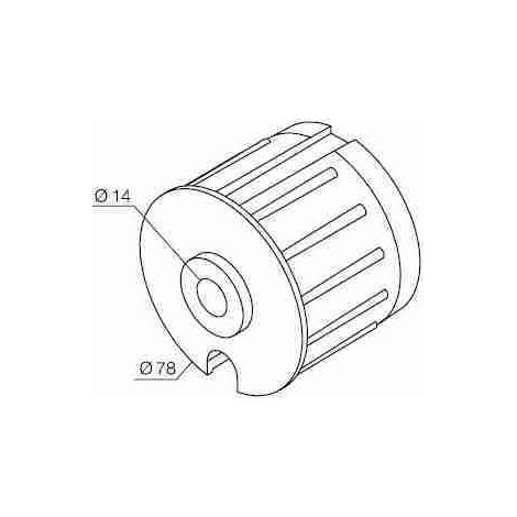Nice 575.12178 - Kappe ohne Bolzen für rullo Ø 78 mm