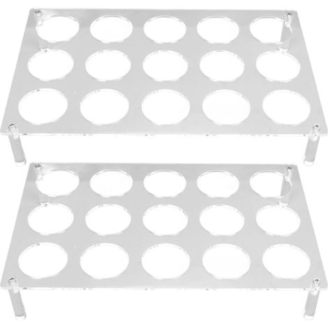 Support à capsules de café YX037 Acrylique transparent 15 emplacements Gain de place Design plat pour comptoir (1/5)