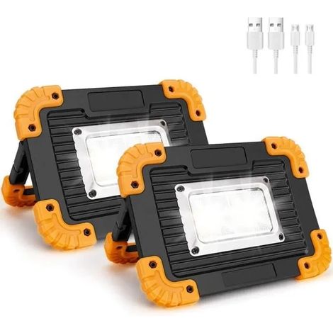 Projecteur LED rechargeable 10 W 750 lm 4 modes USB portable (1/4)