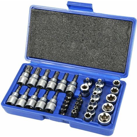34 Stück Torx-Steckschlüssel Torx-Steckschlüssel (1/4)